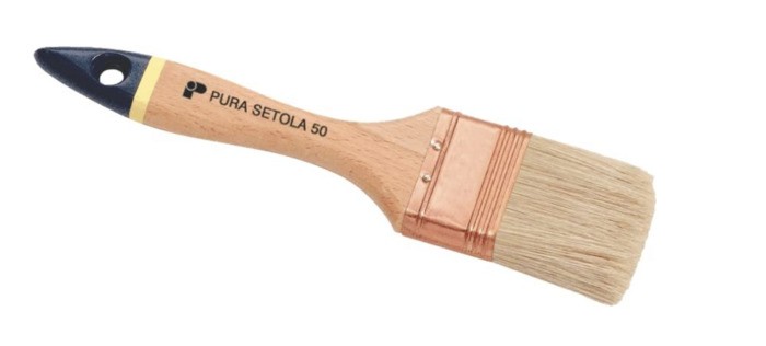 PENNELLO PENNELLESSA TRIPLA SETOLA BIONDA MANICO LEGNO N.30